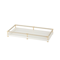 Vanity Tray Lacquered Wood Base, small